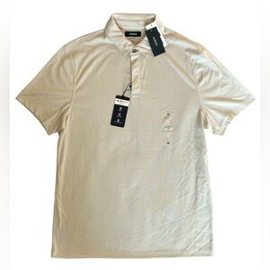 Asst Sizes Alfatech Alfani Beige Recycled Fibers Soft Stretch Polo Shirt NWT